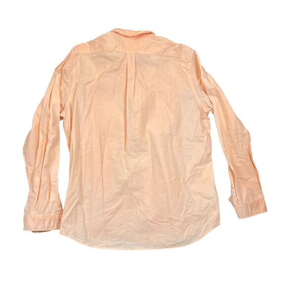 American Eagle Outfitters Men Slim Fit Button Up Shirt Size XL Peach Long Sleeve - Picture 2 of 9
